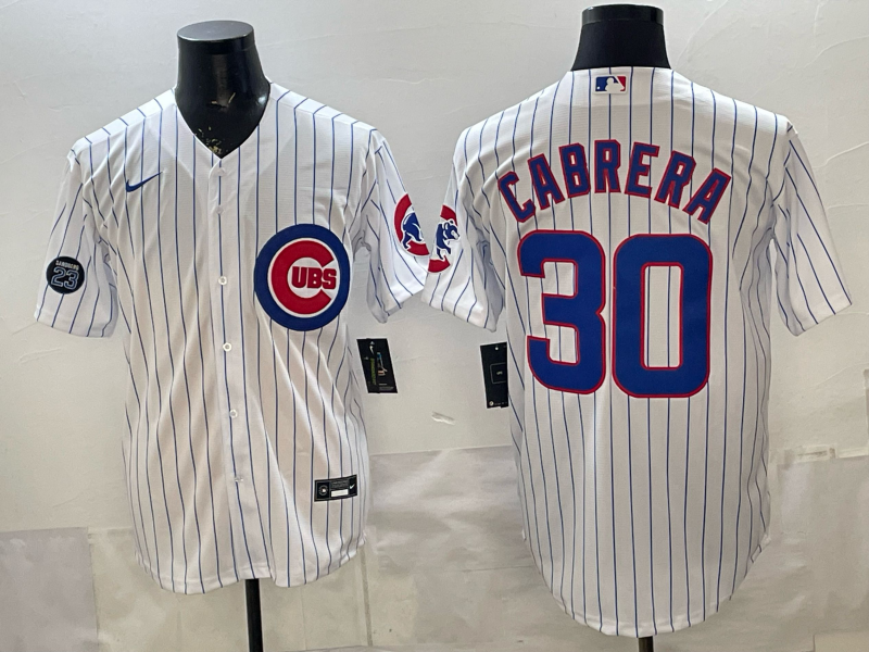 Men 2026 Chicago Cubs #30 Cabrera white Game Nike MLB Jersey 03003